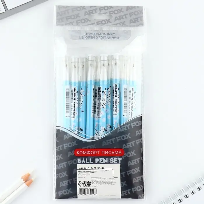 Ручка шариковая, синяя паста 0.5 мм с колпачком пластик «Далматинцы» Ручка шариковая, синяя паста 0.5 мм с колпачком пластик «Далматинцы»