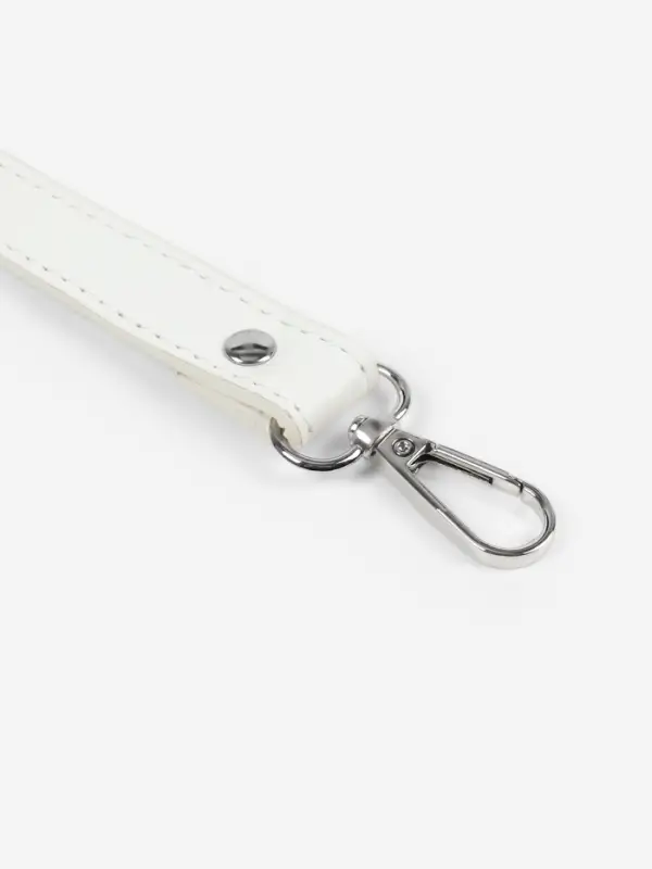 Ручка для сумки из экокожи, с карабинами, 125&times;1.8 см, цвет молочный