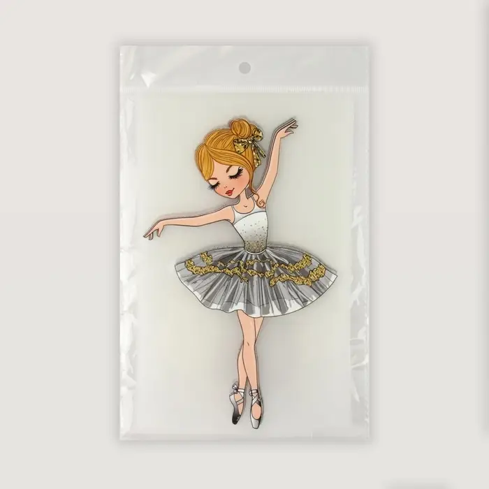 Термонаклейка «Балерина», 10.8×17.3 см, Термонаклейка «Балерина», 10.8×17.3 см,
