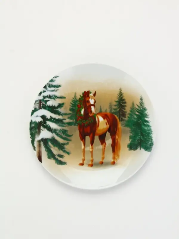 Посуда новогодняя «Новый Год», набор 4 предмета: тарелка Посуда новогодняя «Новый Год», набор 4 предмета: тарелка