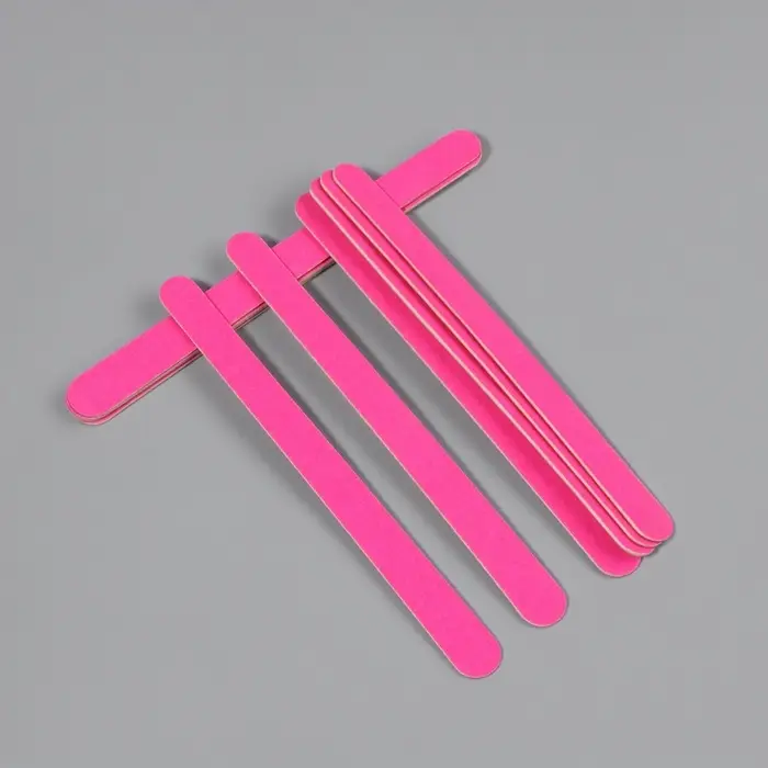 Набор пилок для ногтей на деревянной основе, форма прямая, 200/200 грит, 13 см, 10 шт, цвет МИКС