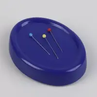Игольница магнитная, с булавками, 10&times;7.5 см, синяя