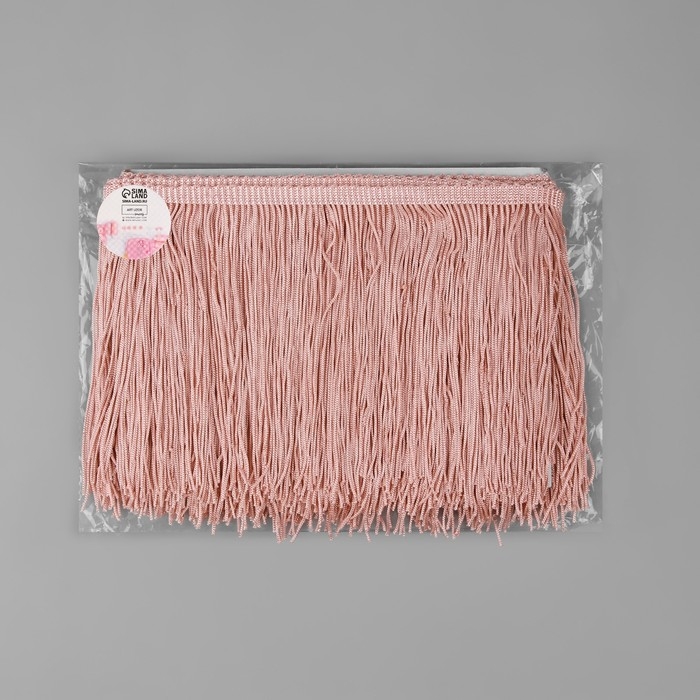 Тесьма декоративная «Бахрома», 15 см, 5 ± 0,5 м, цвет нежно-персиковый Тесьма декоративная «Бахрома», 15 см, 5 ± 0,5 м, цвет нежно-персиковый