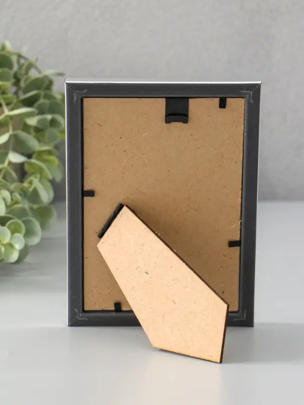 Фоторамка для фото 10х15 см "Oframe", пластик, серебро, (пластиковый экран)