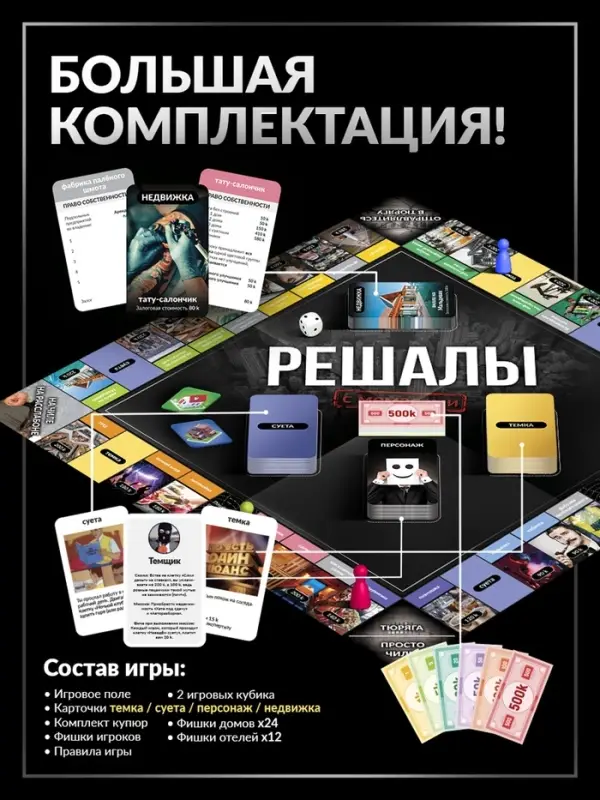 Настольная экономическая игра для тех, кто в теме &laquo;СУЕТОЛОГ&raquo;, 2-6 игрока, 18+