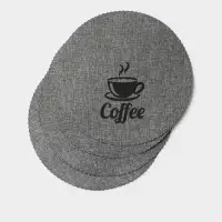 Салфетки сервировочные на стол Доляна Coffee, 4 шт., d=37 см, серые