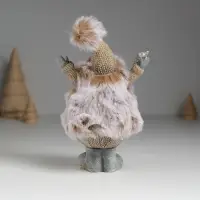 Фигурка полистоун &laquo;Дед Мороз в меховой шубе, со звездой&raquo;, 9&times;6.5&times;14 см
