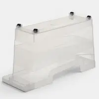 Контейнер хозяйственный с ручкой на колёсиках, 12.5 л, 45&times;16&times;25.5 см, цвет прозрачный