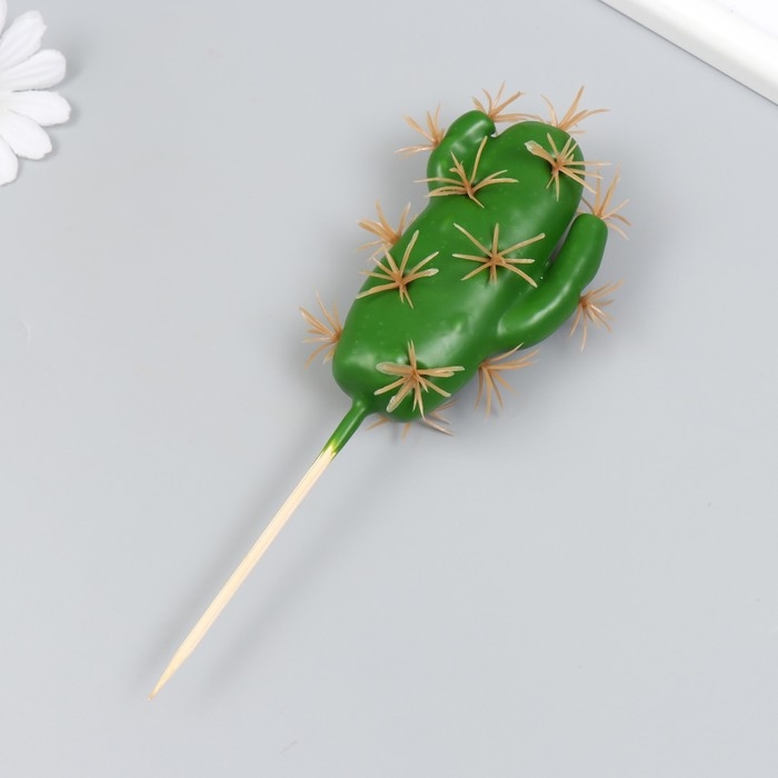 Искусственное растение для творчества Искусственное растение для творчества "Кактус с колючками" 11х6 см, длина 19 см