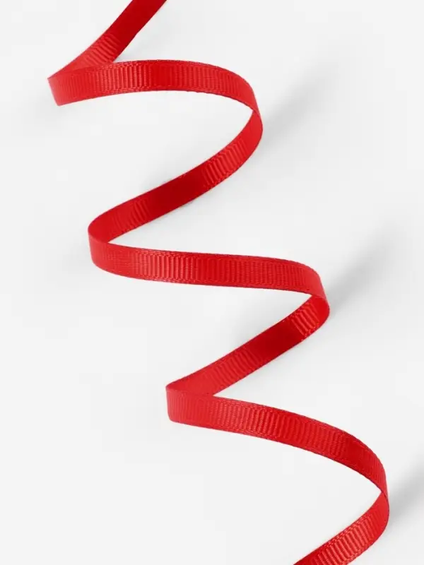 Лента репсовая, 6 мм, 23&plusmn;1 м, красная №26