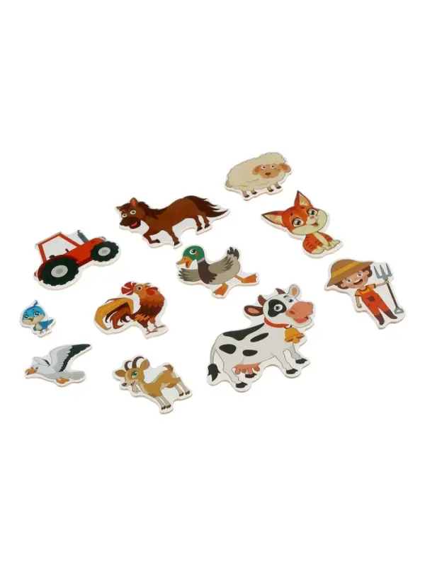 Пазлы для малышей Пазлы для малышей "Ферма" цветные липучки