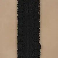 Кружево гипюровое, 80 мм, 6.8&plusmn;0.5 м, цвет чёрный