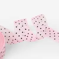 Лента капроновая &laquo;Горох&raquo;, 25 мм, 23&plusmn;1 м, розовая