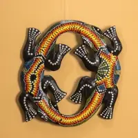 Панно настенное «Пара ящериц», 33×33×1 см, МДФ, МИКС
