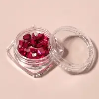 Фигурки для декора, объёмные, полупрозрачные, темно-розовые