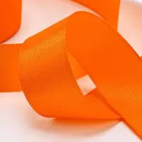 Лента атласная, 20 мм, 23&plusmn;1 м, ярко-оранжевая №25
