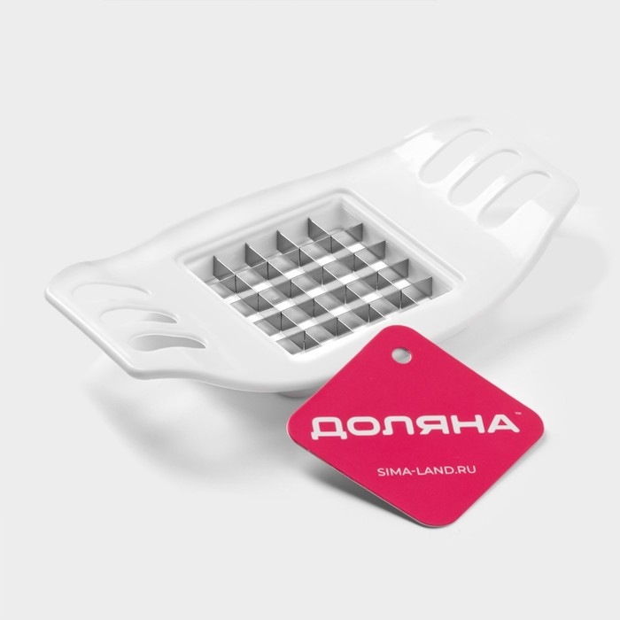 Овощерезка Доляна «Кубик», 17 см, с ручками, цвет белый Овощерезка Доляна «Кубик», 17 см, с ручками, цвет белый