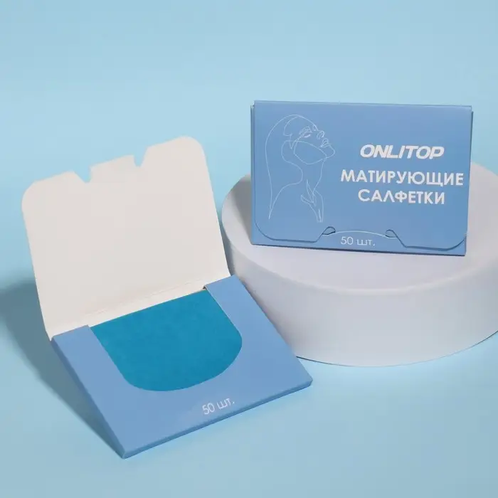 Матирующие салфетки «Colorful», 50 шт, цвет синий Матирующие салфетки «Colorful», 50 шт, цвет синий