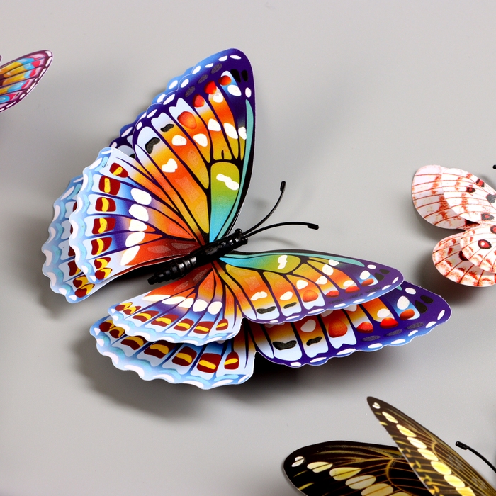 Набор наклеек интерьерных Набор наклеек интерьерных "Бабочки", светящиеся