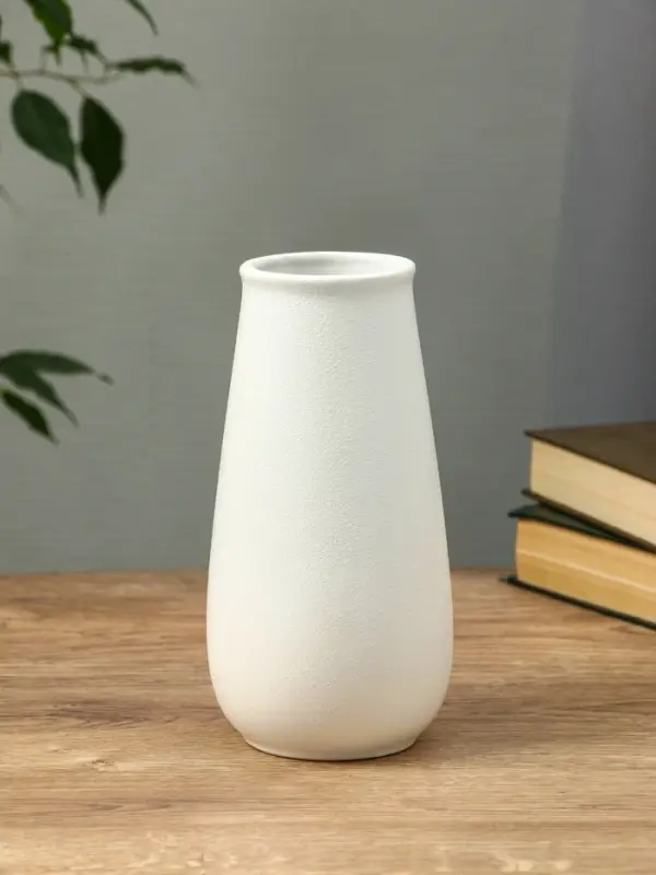 Ваза керамика настольная Ваза керамика настольная "Шерон" классика, 19,5х9,5х7 см, белый