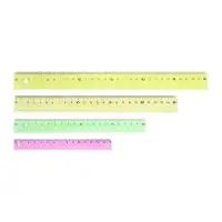 Набор пластиковых линеек Calligrata, 4 штуки (15, 20, 25 и 30 см), прозрачные, МИКС