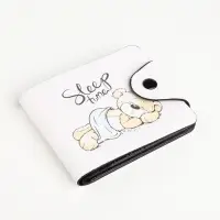 Кошелёк маленький Sleep time, детский, на кнопке, бежевый