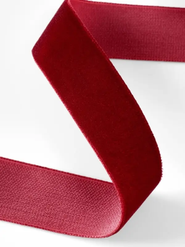 Лента бархатная, 20 мм, 18&plusmn;1 м, бордовая №46