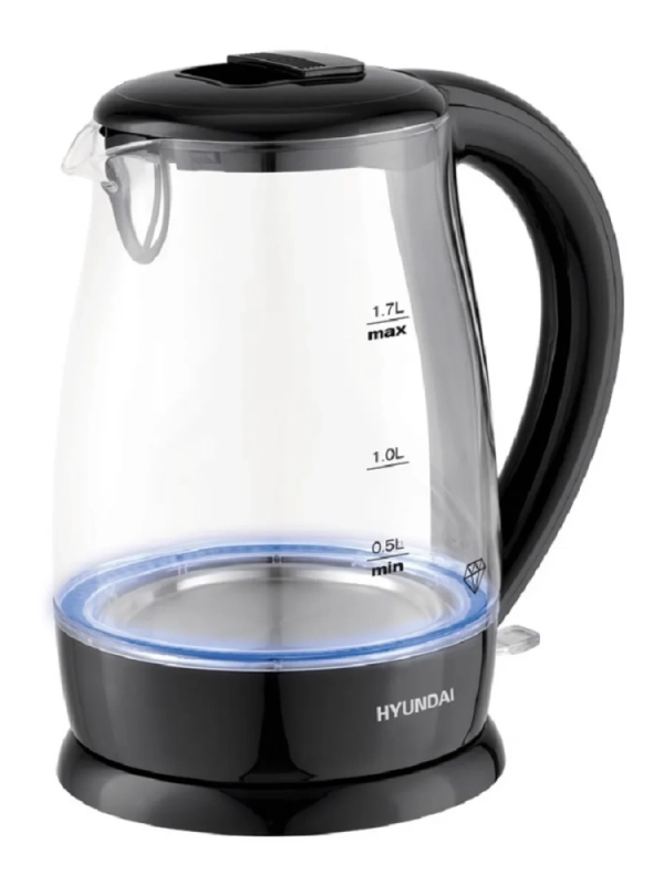 Чайник HYK-G2011 1,7л 2200Вт черный (стекло)