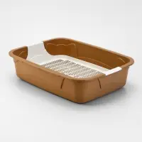 Туалет с сеткой, 44&times;33&times;11.5 см, бежевый, белый