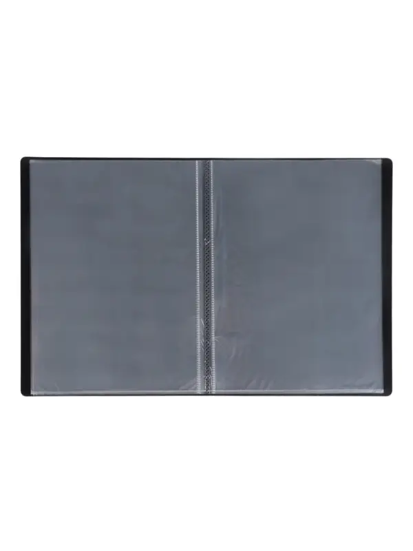 Папка с 10 вкладышами А4, 500 мкм, Calligrata, текстура &laquo;песок&raquo;, чёрная