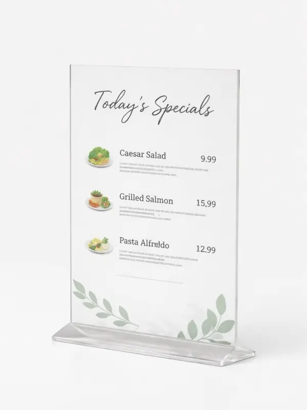 Двухсторонняя подставка А4, оргстекло 2 мм, 21&times;6.5&times;32.5 см