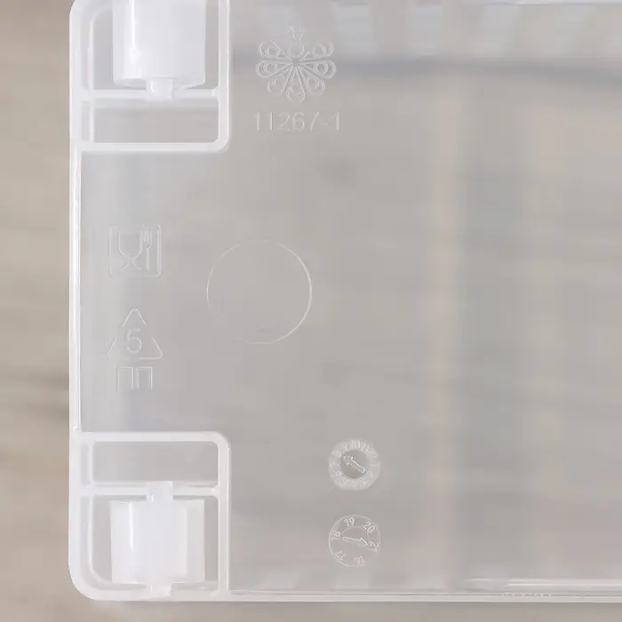 Контейнер для хранения на колёсиках, 6 л, 35.5&times;13&times;20 см, с ручкой, пластик, прозрачный