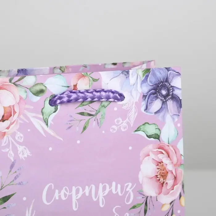 Пакет подарочный ламинированный, упаковка, With great love, S 12 х 15 х 5.5 см