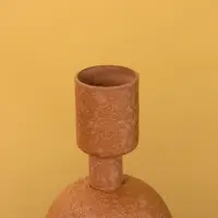 Подсвечник на 1 свечу «Бисквит», с 2 сферами, 8.5×8.5×18 +/- 1 см