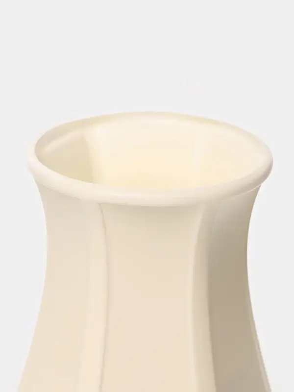 Ваза для цветов, пластик, 1.5 л, 12&times;8.5&times;23.5 см, белая