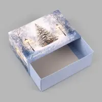 Коробка подарочная самосборная &laquo;Новогодняя елочка&raquo;, 25&times;18&times;10 см