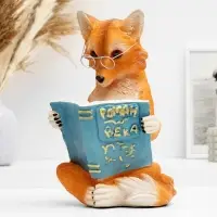Фигура гипс &laquo;Лиса с книгой&raquo;, 30&times;19&times;17 см
