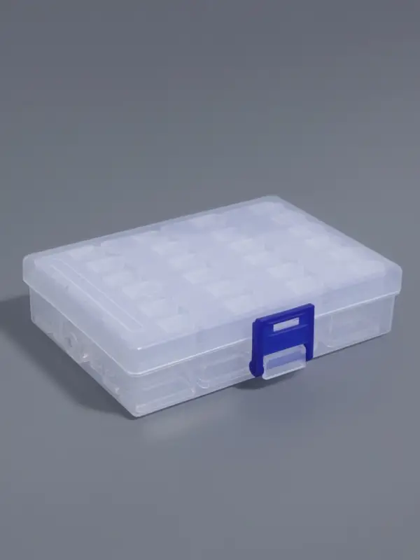 Органайзер для хранения мелочей, 24 баночки, 13&times;10&times;3.5 см, прозрачный