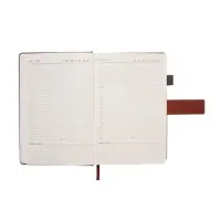 Ежедневник недатированный формат А5, с хлястиком, 128л, линия, пвх, Коричневый Ежедневник недатированный формат А5, с хлястиком, 128л, линия, пвх, Коричневый