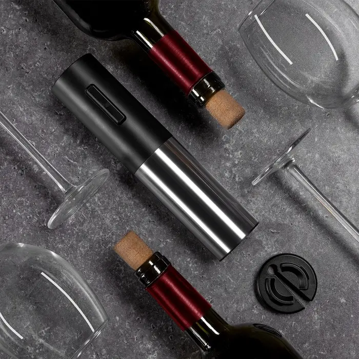 Штопор электрический Luazon LSH-09, 10 Вт, АКБ, резак для фольги, чёрный