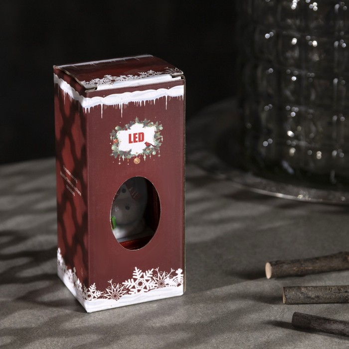 Светодиодная фигура «Снеговик в телефонной будке» 5.3 × 12 × 5.3 см, пластик, батарейки AG13х3 (в комплекте), свечение тёплое белое Светодиодная фигура «Снеговик в телефонной будке» 5.3 × 12 × 5.3 см, пластик, батарейки AG13х3 (в комплекте), свечение тёплое белое