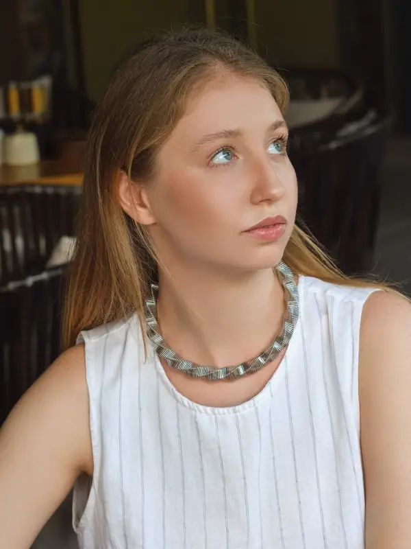 Чокер &laquo;Кручёный Обруч&raquo;, цвет серебро