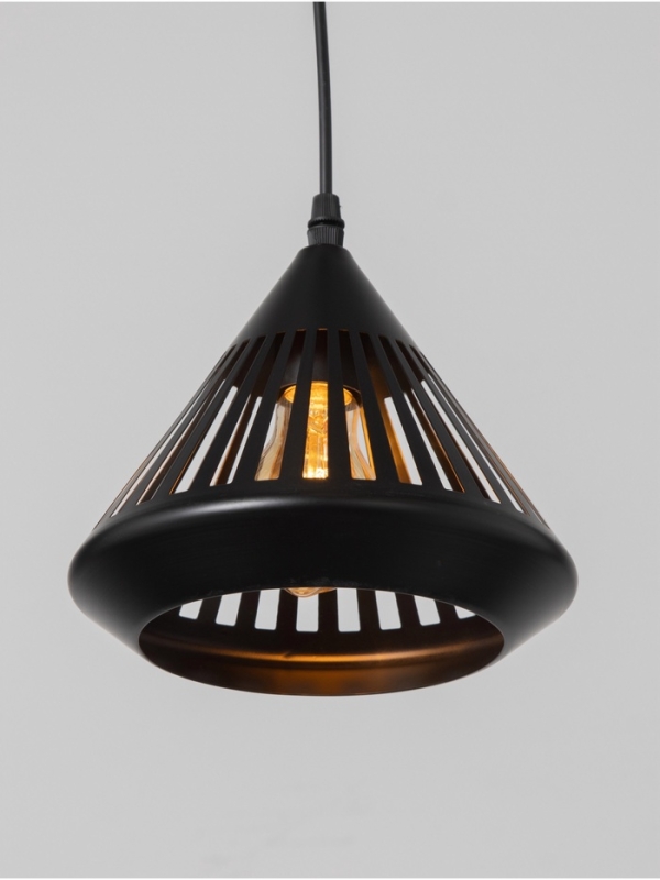 Светильник Светильник "Тень" 1х40Вт Е27 черный 20х20х19(+100)см