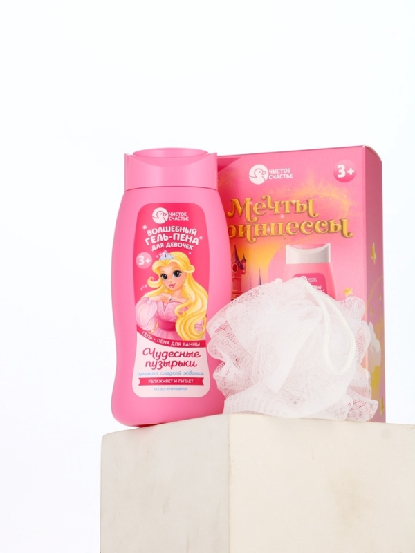 Набор детский  Набор детский "Мечты принцессы", гель-пена 250 мл, мочалка