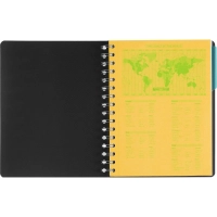 Бизнес-тетрадь SMARTBOOK А5 120л. клетка,спир,микроп,разд,карм,сер-бирюз
