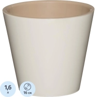 Горшок для цветов London  D 160 мм, 1,6 л Сливочный ING6204СЛ