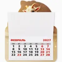 Календарь 2027, на магните, фигурный &laquo;Милые козлята&raquo;