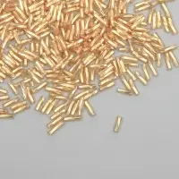 Бисер стекло 2х6 мм "Спиральные трубочки. Золотистый" 10 гр ≈300 шт Бисер стекло 2х6 мм "Спиральные трубочки. Золотистый" 10 гр ≈300 шт