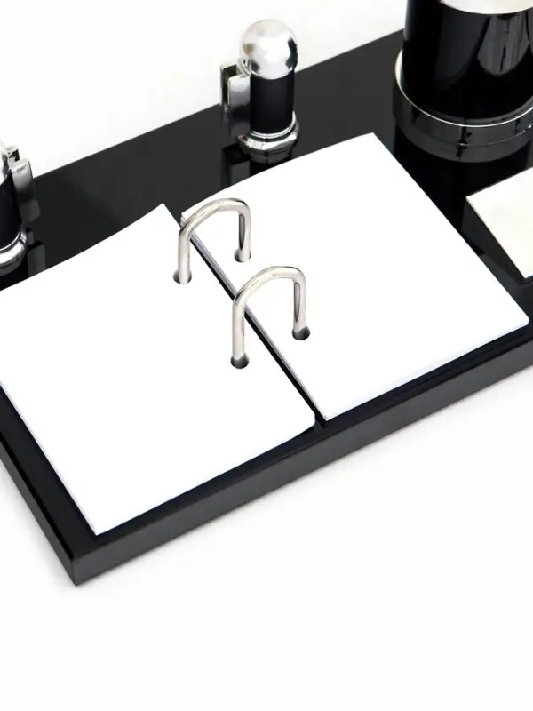 Набор настольный 4 в 1, органайзер с визитницей, черное дерево