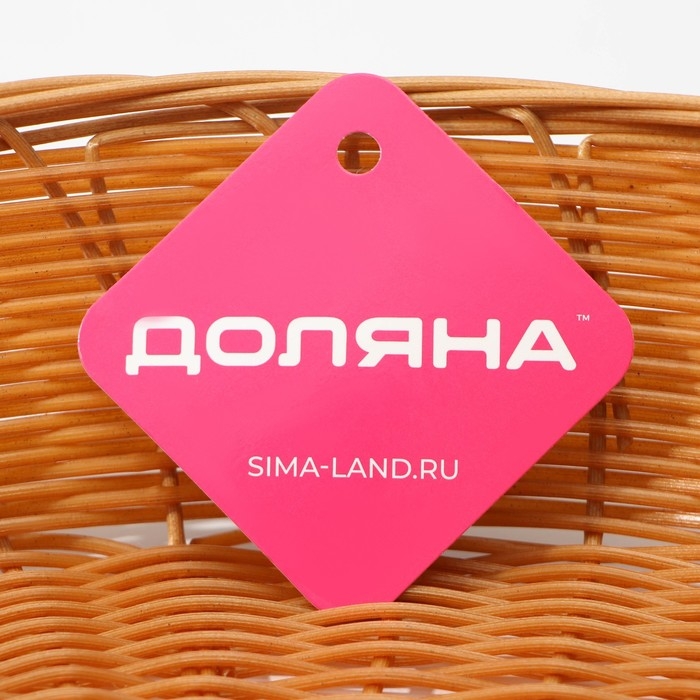 Корзинка для подачи Доляна «Капучино», 25×18×6,5 см, цвет коричневый Корзинка для подачи Доляна «Капучино», 25×18×6,5 см, цвет коричневый